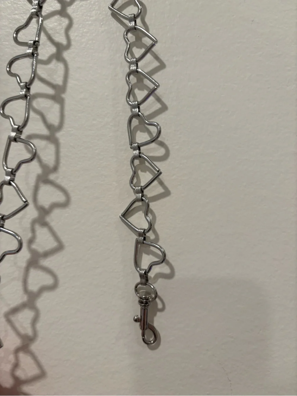 Heart Link Silver Chain Belt